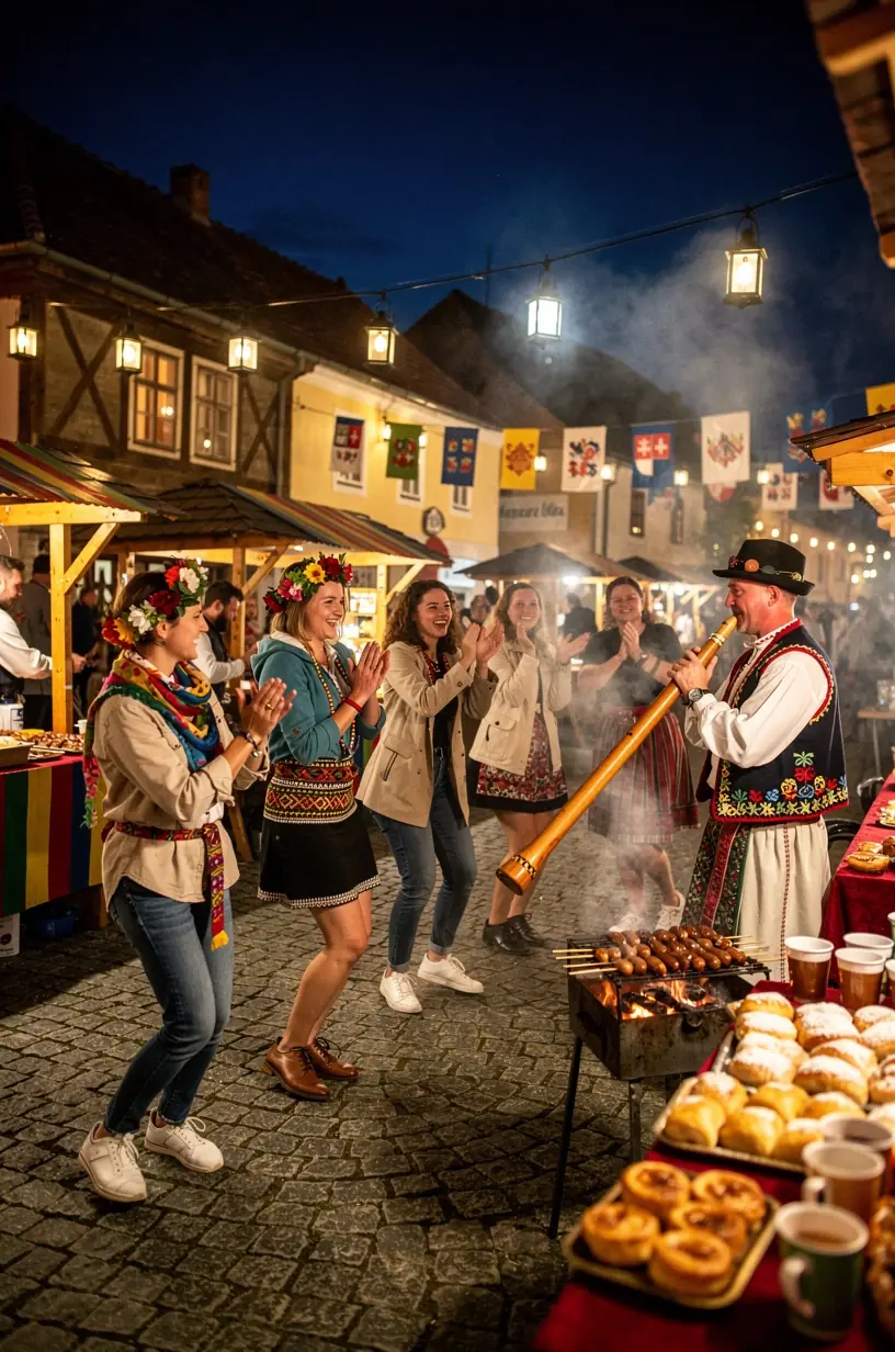 Interiér historickej vinárne s expozíciou starých nástrojov a ochutnávkou vín.
